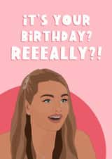 Lucinda Love Island Birthday Card 1001 created by The Foxy Lemon Co.