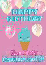 Sweetest Granddaughter Ice Cream Birthday Card created by Kerrylovescards