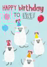 Happy birthday to Ewe! sheep birthday design created by Pencilface