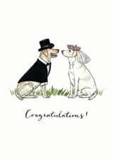 Labrador Dogs Wedding Day Card created by Amelia Ilangaratne