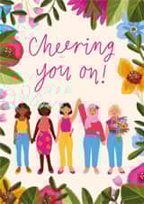 Cheering you on, floral good luck card created by Flourish Paperworks