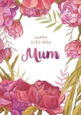 Pretty Birthday Card - Flowers - For Mum created by Liza Burlutskaya