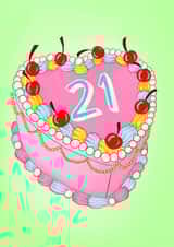 21st Retro Birthday Cake created by Poppy & Mabel 