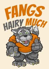 Werewolf Thank You Card created by Pigoprints