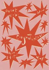 Beautiful hand Lettering Congratulations Card - Sweet Starry - Great job created by Yan Yu Lee