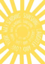 Sending Sunshine, Laughter and Love Card created by Lola Oxnard