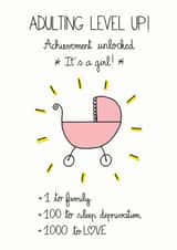 New Baby Girl Congratulations Card created by FROGGIE & ROSBIF