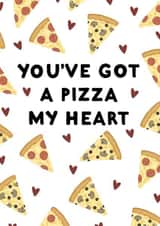 Pizza My Heart Love Card created by StudioLazy
