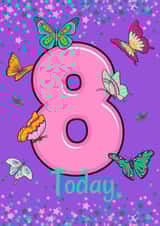 8th Birthday Butterfly Card created by Love Gifts