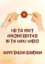 Beautiful Raksha Bandhan Card for an Amazing Brother created by Paper Wishes Co