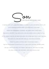 Special Son On Your Wedding Day - Cute poetic wedding card created by PMPrinted