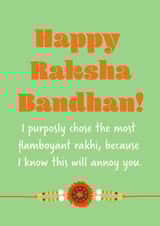 Fun Happy Raksha Bandhan card for brother created by Kamiya Chirodian