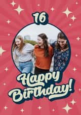 Personalised Birthday Photo Card created by Evie Garnett Designs - teen typography Birthday Personalised Photo Card 11838