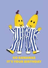Bananas in Pyjamas Birthday Card created by AmySrvc Illustration