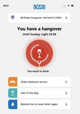 Hangover Alert Birthday Card - Funny - You Have A Hangover Until Sunday Night created by Cards from Designers