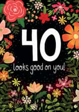 40th Birthday Card created by Fox Card Co