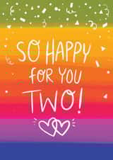 LGBT Rainbow - wedding engagement card created by Fox Card Co