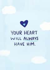 Sympathy Card Loss of Him created by Fox Card Co