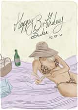 Happy Birthday Beach Babe created by Georgina Hart