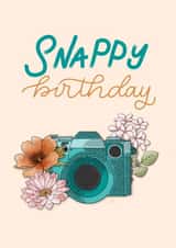 Snappy Birthday Floral Camera Birthday Card created by The Creative Baker GB