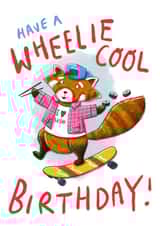 Birthday Sushi Skateboarding Red Panda Card created by Jennifer Jamieson