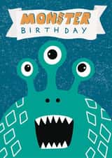 Kids Monster Birthday Card created by Zoe Chapman Design