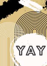 YAY, Abstract Celebration Card created by Sally Shannon