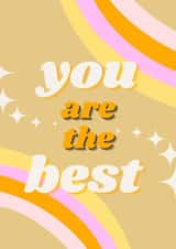 You Are The Best- Retro Thank you Card created by Sally Shannon