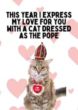 Pope Cat For Valentine's created by Kelly May