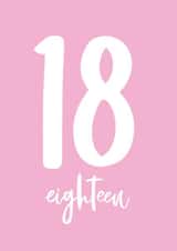 Girls pink 18th birthday card created by 1103 co