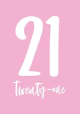 21, twenty-one birthday card created by 1103 co