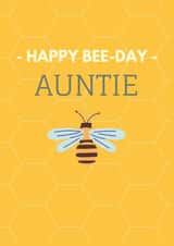 Happy Bumblebee Birthday Card for Auntie created by ERC Design
