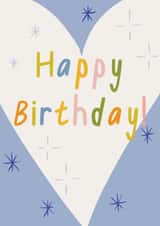 Heart and Stars Birthday Card created by Amy Buckley Design