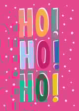 Ho Ho Ho Sanata Clause Christmas card created by stephen shaw