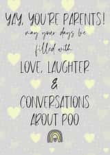 New baby congratulations card for the parents created by Fern Furness