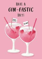 Gin-fastic Birthday Card created by Sophie Kent Illustration