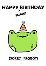 Belated Frog Birthday Card created by RadishandDuck