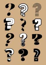A curiosity of question marks created by Sarah Hyndman