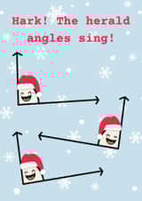 Funny maths angle christmas pun card created by suzcreate