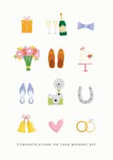 Traditional Wedding Illustrations Card created by Kimberley Rose Studio