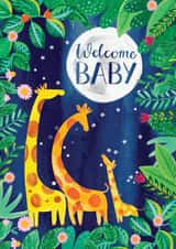Giraffe Welcome Baby Card created by Katie Whitton Design