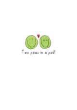 Two peas in a pod, Love Card created by Violet Owen Designs