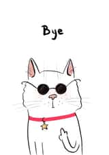 Moody and Cheeky Bye From the Cat created by Maria Myrkina