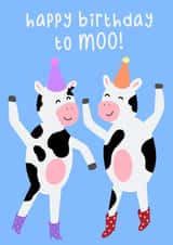 Dancing Cows Birthday Card created by NorthernRainbowArt
