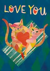 Love You Cat Card created by Kamilya Panina