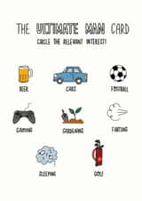 The Ultimate Man Card created by Charlotte Banks