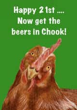 21st birthday Chicken card created by Art by Disey