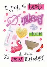 Love island birthday card created by Hot Dog greetings