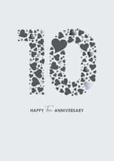 10th Tin Wedding Anniversary Card created by mrs L cards