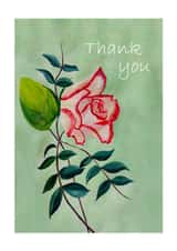 Floral thank you card created by ME Illustrations